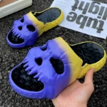 Skull Design Gothic Outdoor Slippers | Anti-Slip Summer Sandals