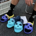 Skull Design Gothic Outdoor Slippers | Anti-Slip Summer Sandals