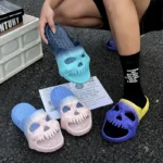 Skull Design Gothic Outdoor Slippers | Anti-Slip Summer Sandals