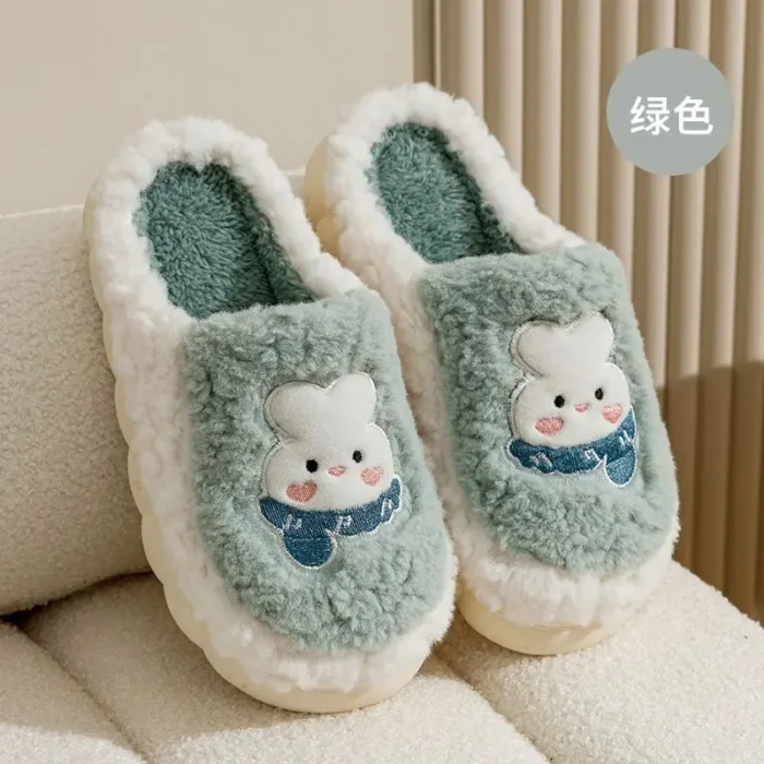 Unisex Winter New Women's Plush Cotton Slippers