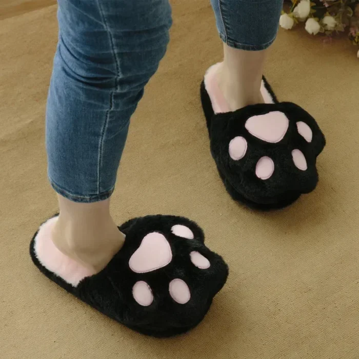 Winter Warm Kawaii Cat Paw Slippers
