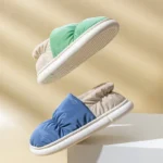 Winter Warm Plush Cotton Slippers for Indoor Home Use