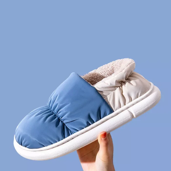 Winter Warm Plush Cotton Slippers for Indoor Home Use