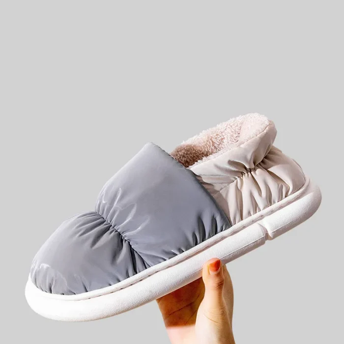 Winter Warm Plush Cotton Slippers for Indoor Home Use