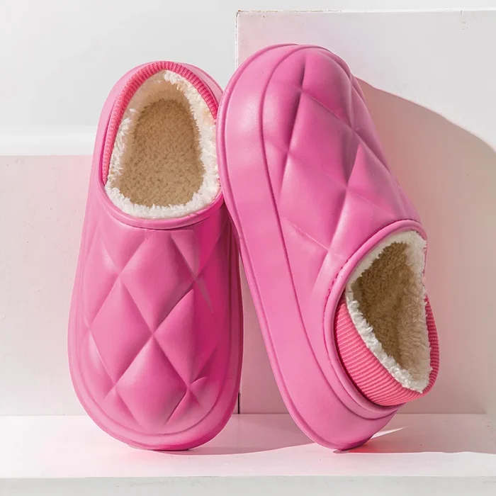 Comfort Plush Slides - Happy Feet Cozy Furry Slippers