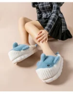 "Cute Whale Designer Slippers - Women's Fluffy Slides
