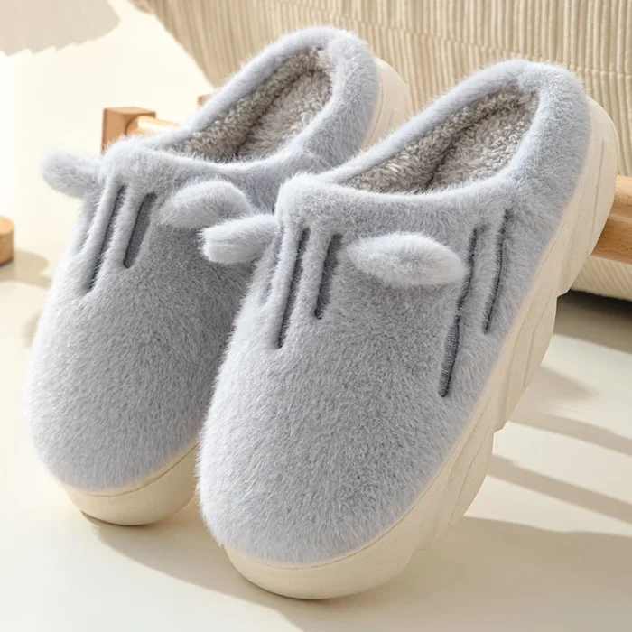 Ladies Pink Slippers - Cotton Winter Footwear for Women