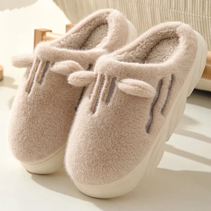 Ladies Pink Slippers - Cotton Winter Footwear for Women