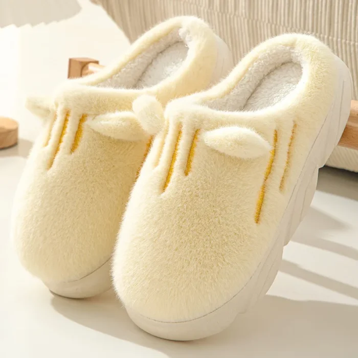 Ladies Pink Slippers - Cotton Winter Footwear for Women