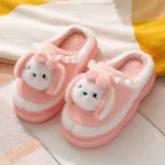 Warm Winter Bunny Slippers - Unisex Flat Short Plush Shoes