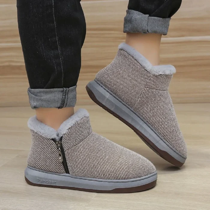 Winter New Cotton Slippers for Women and Men - Anti-Slip Warm and Thickened Home Shoes