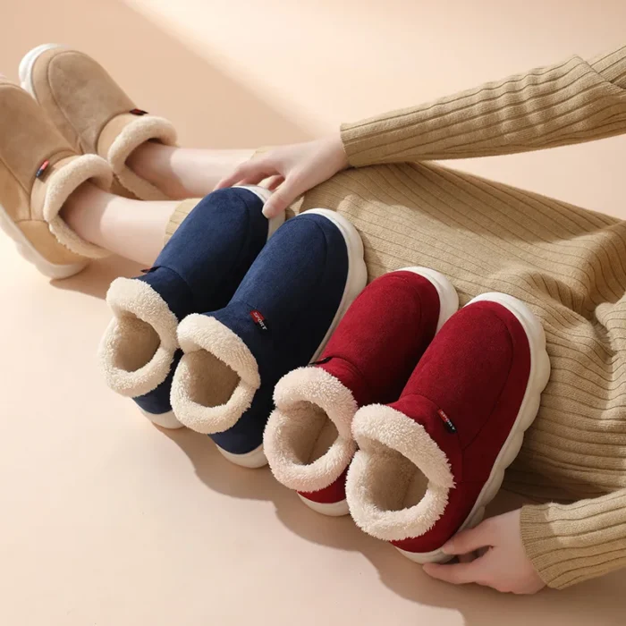 Winter Warm Fur Slippers - Luxury Faux Suede Plush