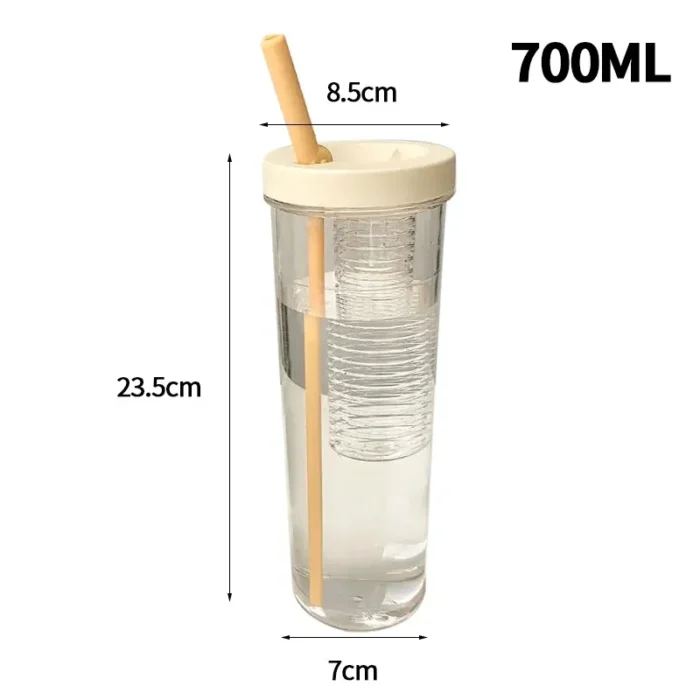 700ML Folding Straw Water Bottle: Stylish, Functional, and Eco-Friendly!
