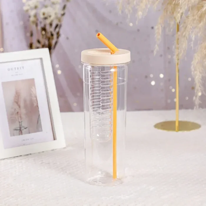 700ML Folding Straw Water Bottle: Stylish, Functional, and Eco-Friendly!