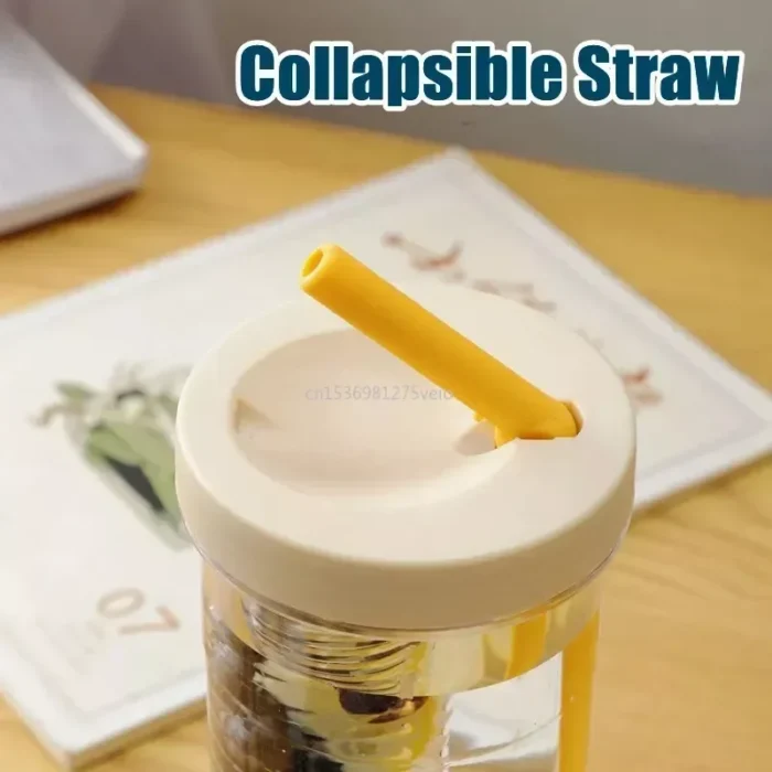 700ML Folding Straw Water Bottle: Stylish, Functional, and Eco-Friendly!