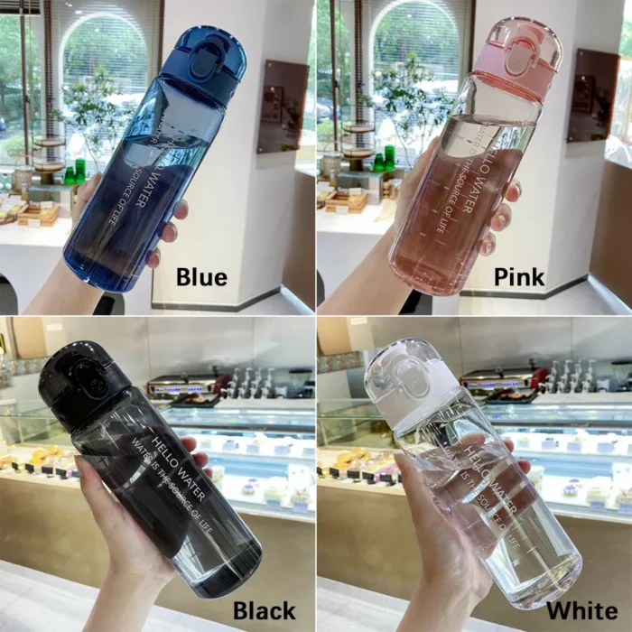 780ml Portable Sports Water Bottle - Clear, Leakproof & Travel-Friendly