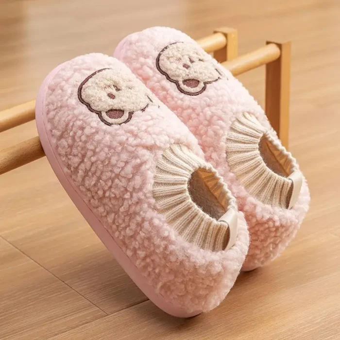Adorable Cartoon Cotton Slippers for Couples