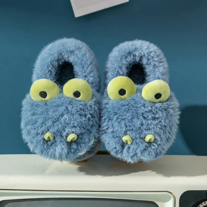 Adorable Kids' Cartoon Non-Slip Winter Slippers: Warm and Soft