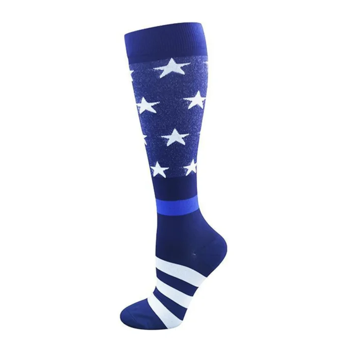 American Flag Compression Cycling Socks - Non-Slip Long Sports Socks for Men & Women