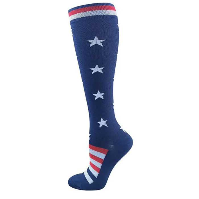 American Flag Compression Cycling Socks - Non-Slip Long Sports Socks for Men & Women