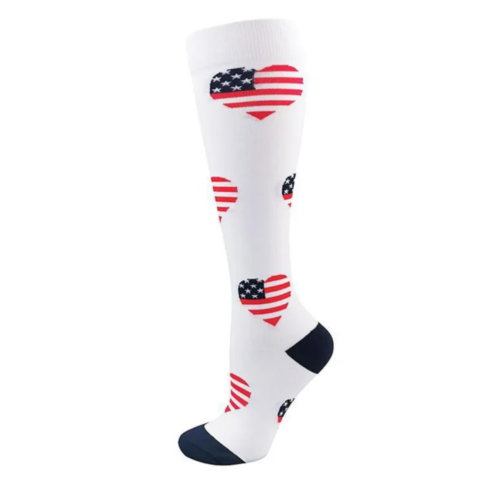 American Flag Compression Cycling Socks - Non-Slip Long Sports Socks for Men & Women