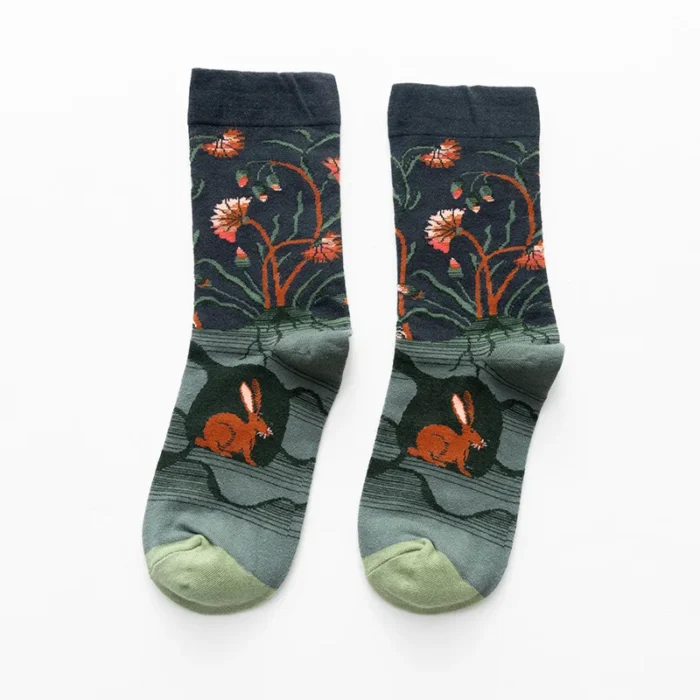 Artistic Feet: Van Gogh Inspired Combed Cotton Socks