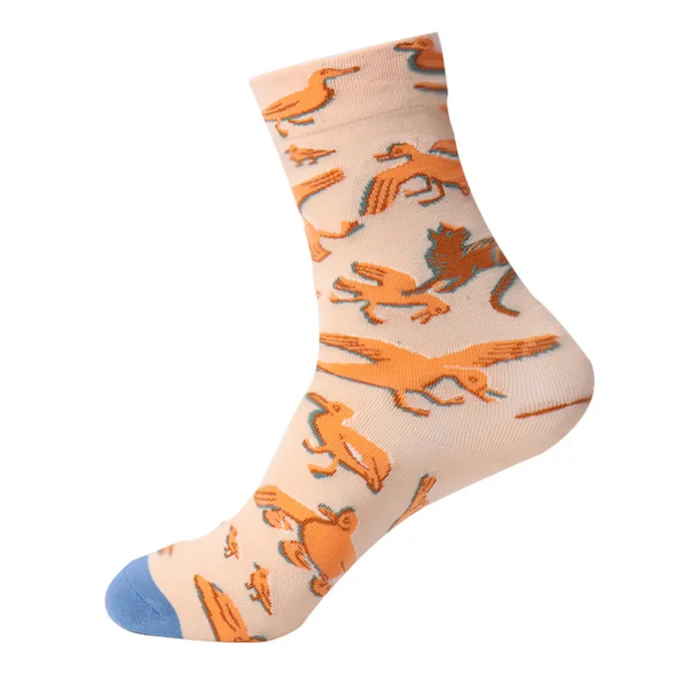 Artistic Flair: French Oil Painting Inspired Cotton Socks