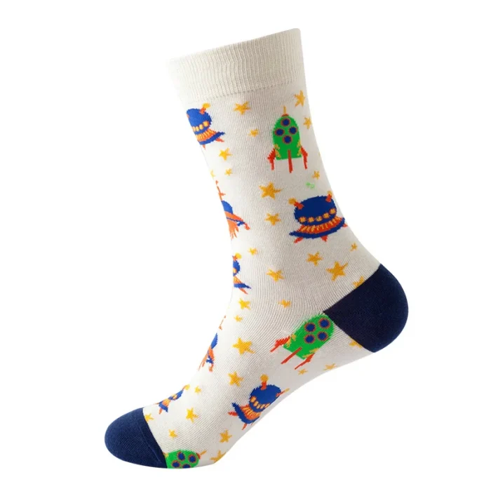 Astronaut & Alien Fashion Socks - Unisex Cotton Comfort