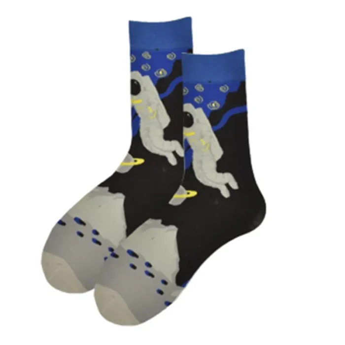 Astronaut Pattern Socks - Cool Colorful Socks