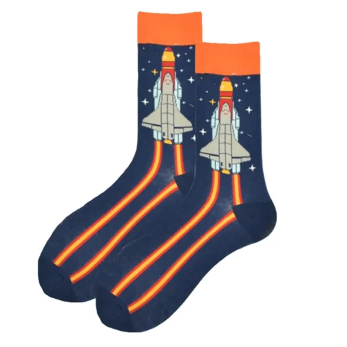 Astronaut Pattern Socks - Cool Colorful Socks