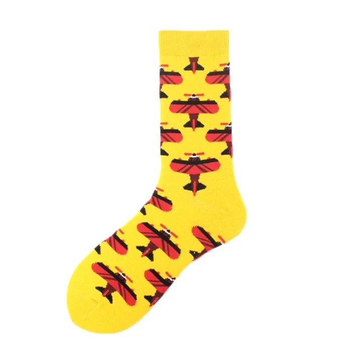 Aviation-Inspired Dress Socks – Sleek Business Wear - Yellow