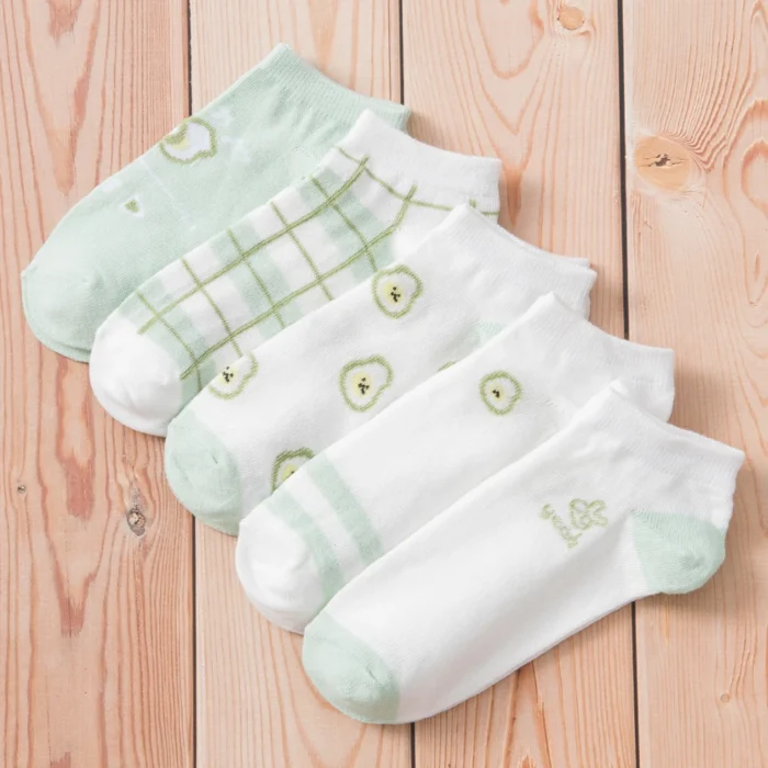 Avocado Delight: Kawaii Ankle Socks Set