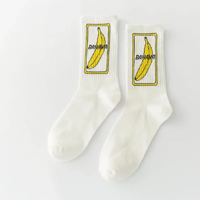 Banana Bliss: Funky Harajuku-Style Cartoon Socks for All