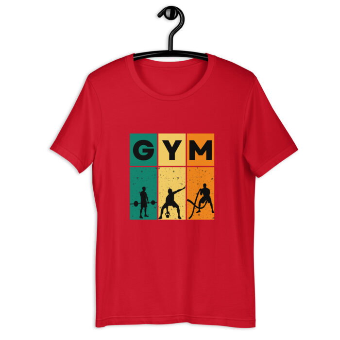 Bold Gym Graphic Tee for Fitness Enthusiasts - Red, 2XL