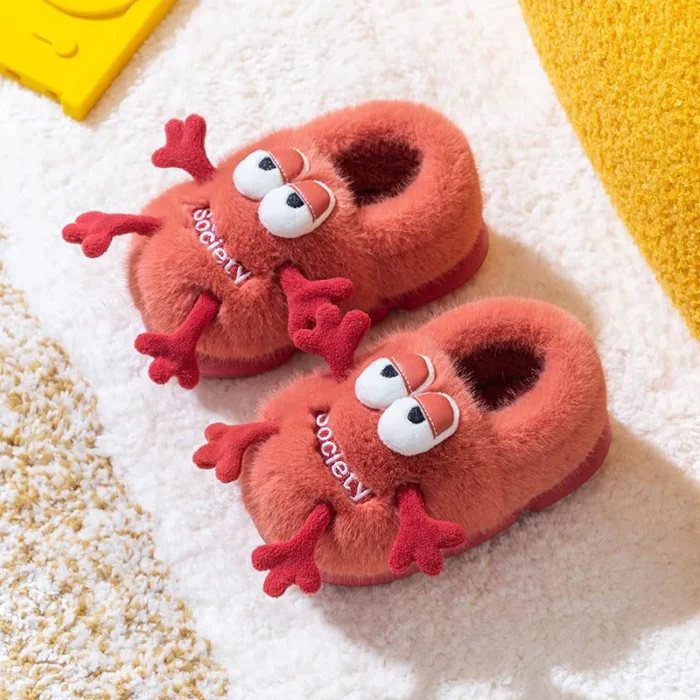 Cartoon Kids' Slippers: Warm, Non-slip, and Adorable!