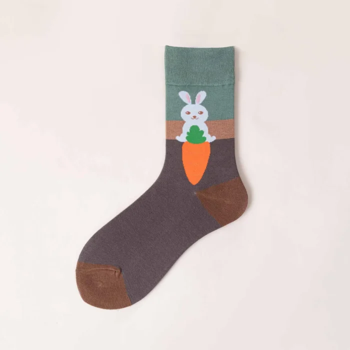 Cartoon Rabbit & Duck Socks - Unisex, Korean Style