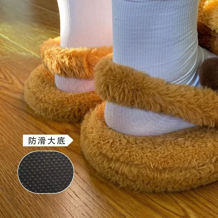 Charming Capybara Comfort: Cute Cartoon Cotton Slippers for Couples