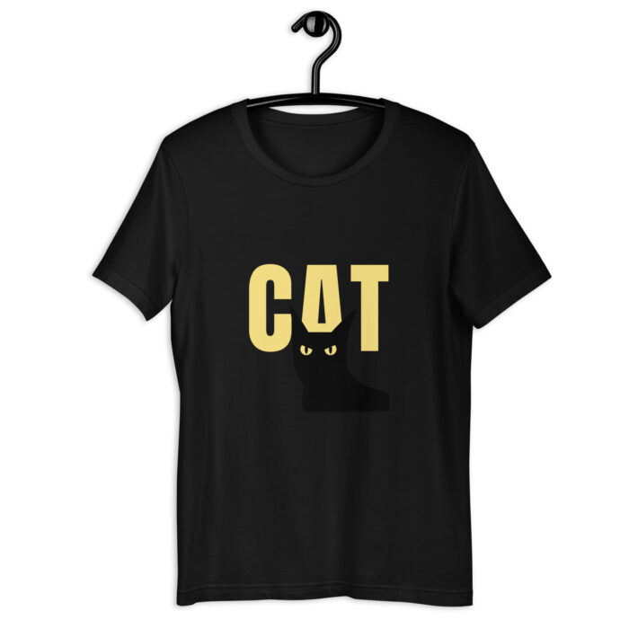Charming Cat-Themed T-Shirt for Feline Aficionados - Black, 2XL