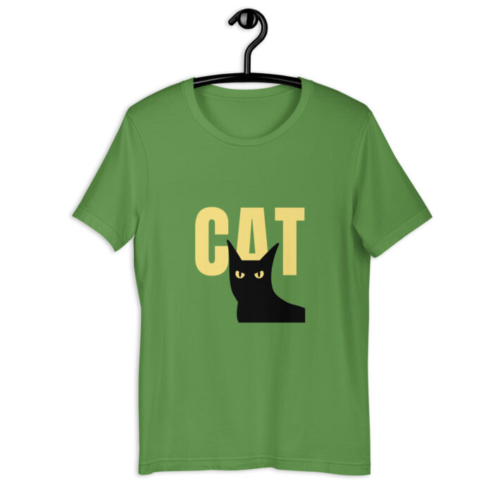 Charming Cat-Themed T-Shirt for Feline Aficionados - Leaf, 2XL