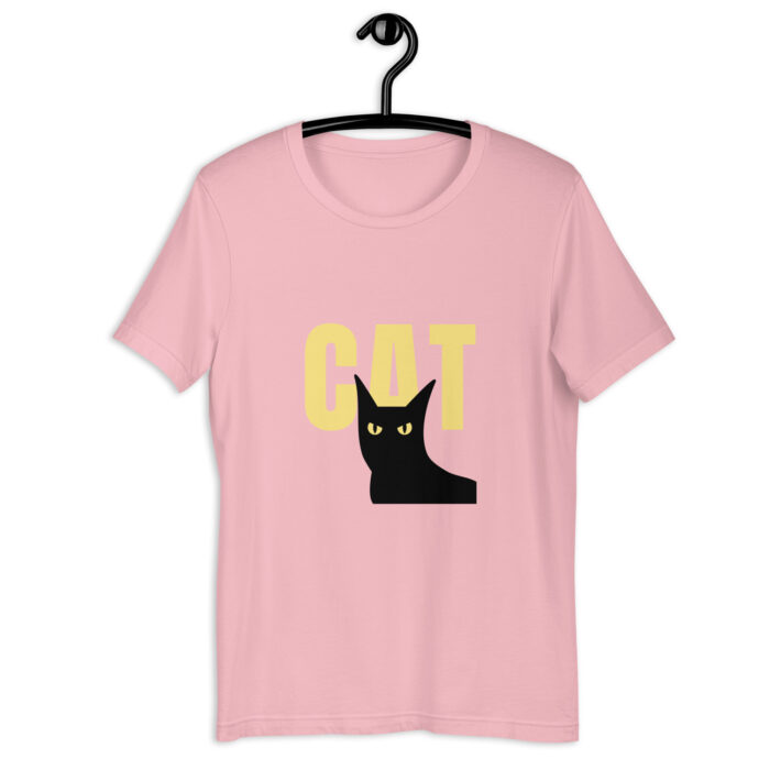 Charming Cat-Themed T-Shirt for Feline Aficionados - Pink, 2XL