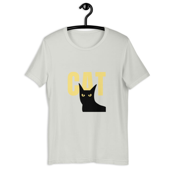 Charming Cat-Themed T-Shirt for Feline Aficionados - Silver, 2XL