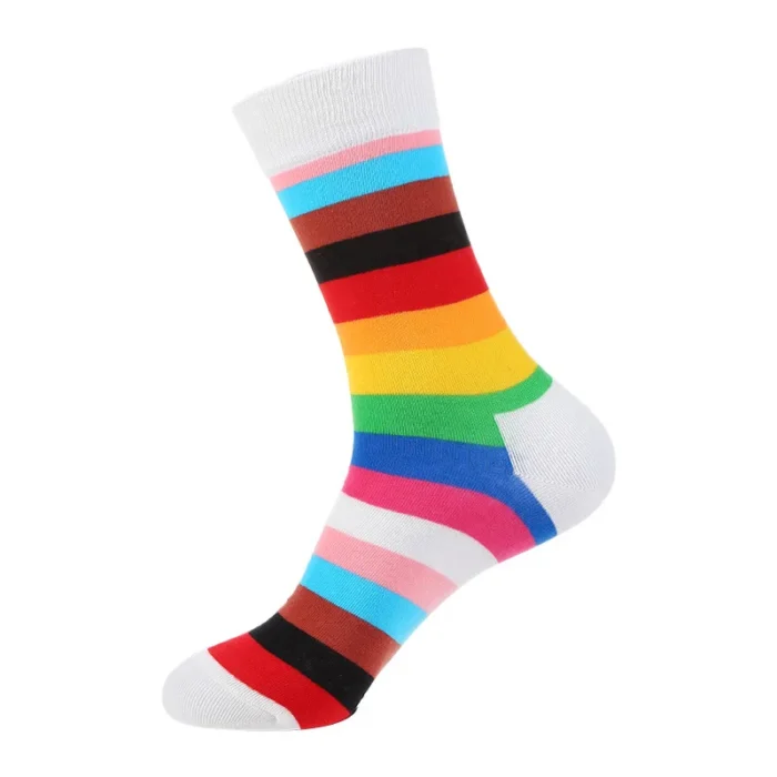 Charming Chic: Harajuku Dot, Stripe Heart Socks Stylish