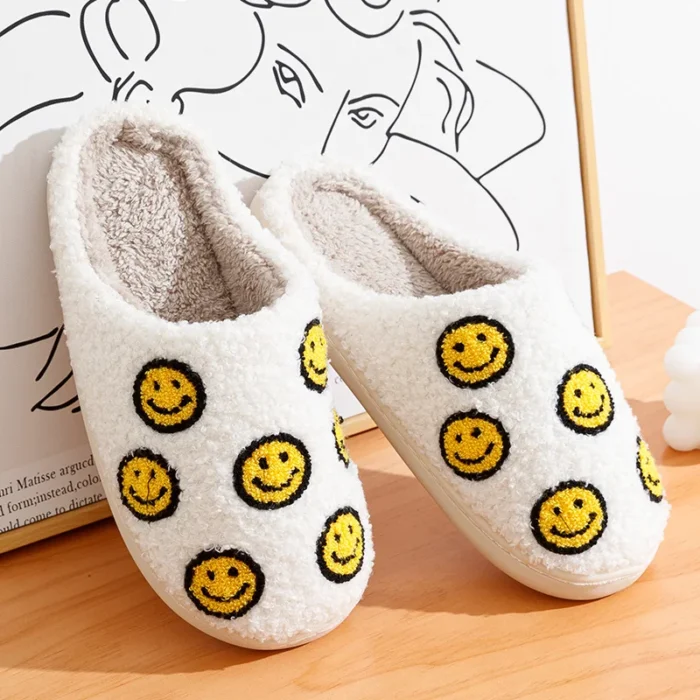 Cheery Comfort: Little Cute Smile Face Women's House Slippers