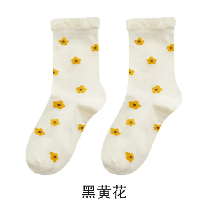 Chic Japanese Middle Tube Socks - Trendy & Thin for Spring/Summer