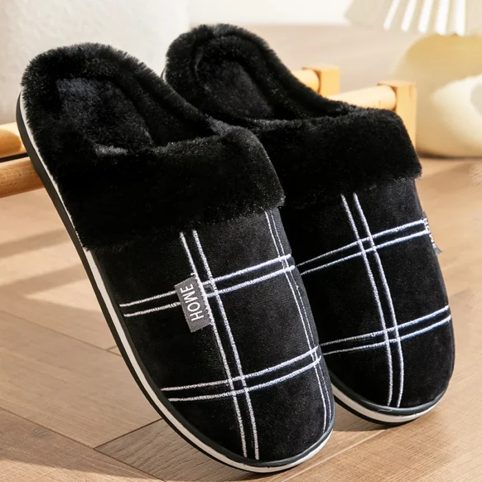 Comfy Giant: Large Memory Foam House Slippers for Men - Plush Warm