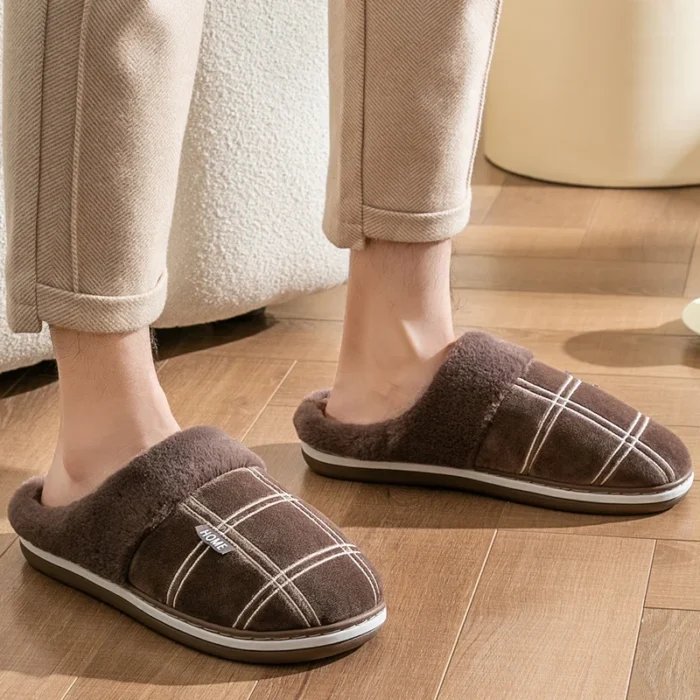 Comfy Giant: Large Memory Foam House Slippers for Men - Plush Warm