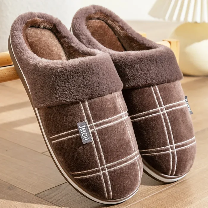 Comfy Giant: Large Memory Foam House Slippers for Men - Plush Warm