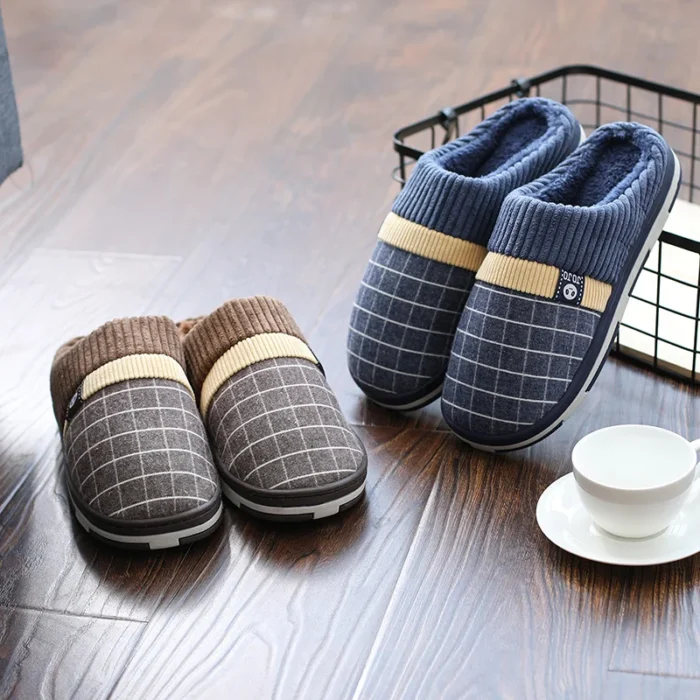 Cosy Duo: Fashionable Winter Warm Cotton Slippers for Couples