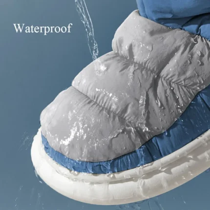 Cozy Chic: Mixed Color Waterproof Winter Plush Home Slippers