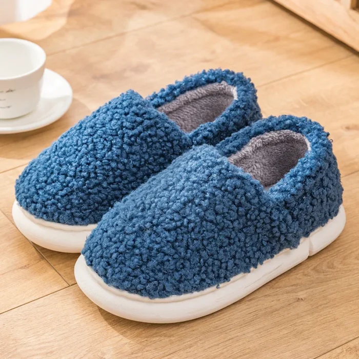 Cozy Comfort: Concise Winter Plush Warm Slippers for Couples